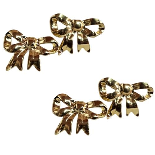 Bow Shape Gold-Tone Stud Earrings and Girls Trendy Bowknot LookComfortable Lightweight Fashion J