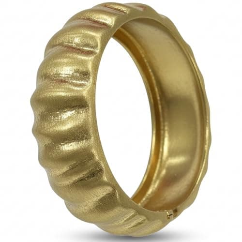 Gold-Tone Open Cut-Out Designer Bangle & Girls Lightweight Matte Finish Stylish Bracelet Trendy 